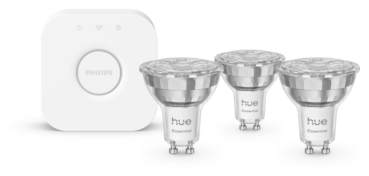 Hue Essential Kit: Bridge + 3 Essential GU10 LED 