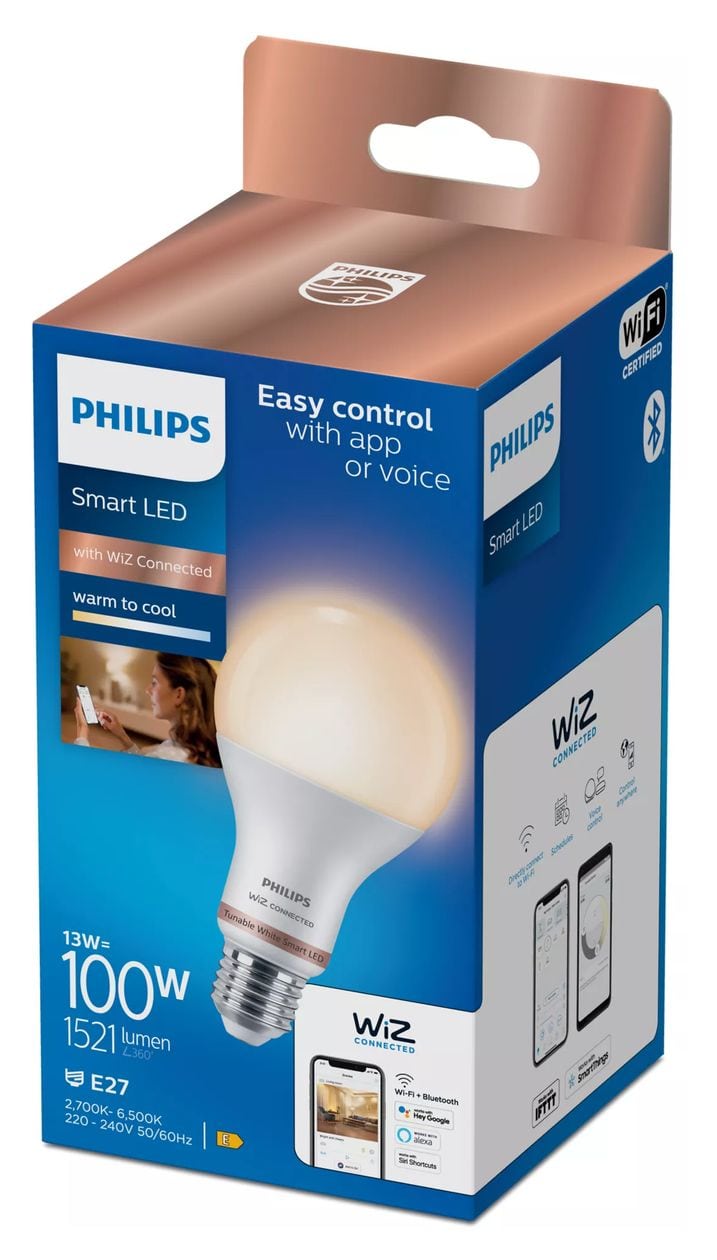 Smart LED 13 W (entspr. 100 W) A67 E27 LED Intelligentes Leuchtmittel 142 mm Weiß 
