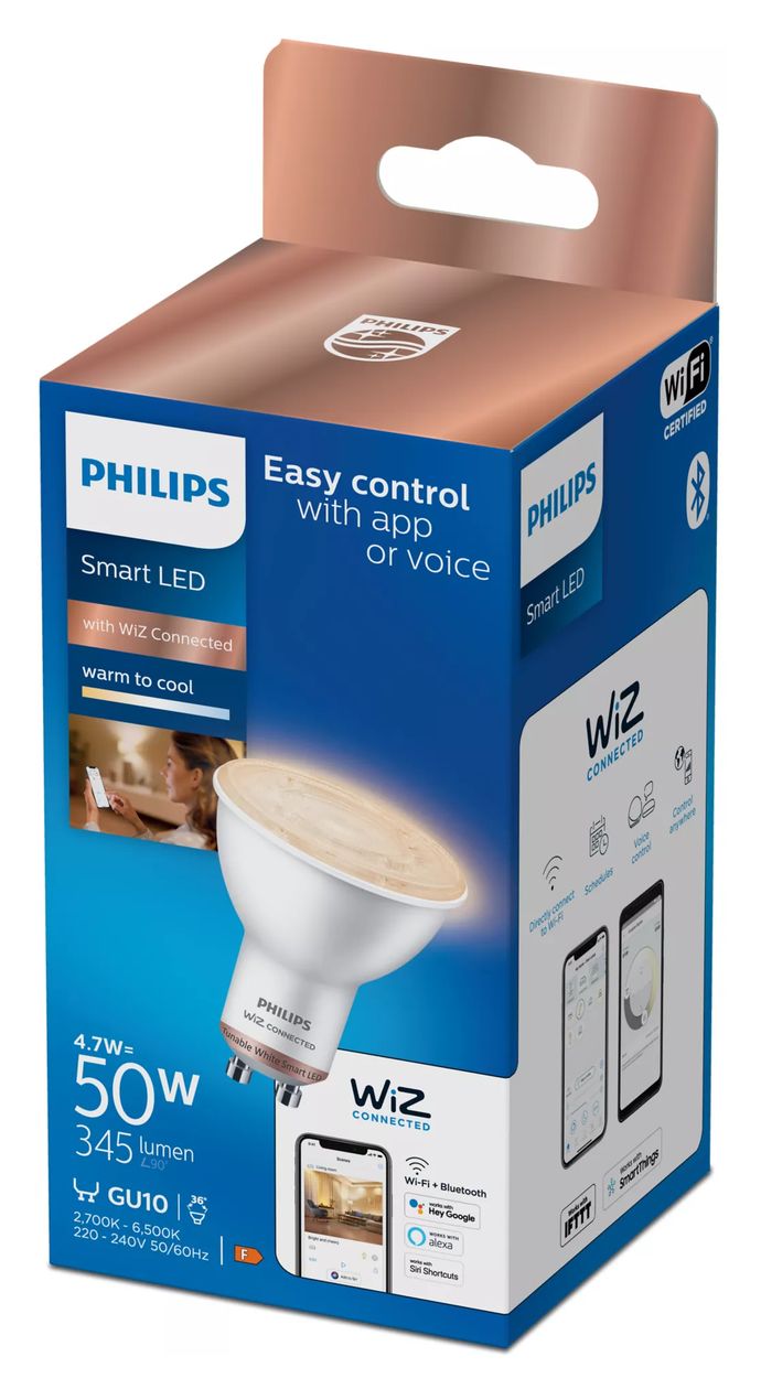 Smart LED Spot 4,7 W (entspr. 50 W) PAR16 GU10 LED Intelligentes Leuchtmittel 58 mm Weiß 