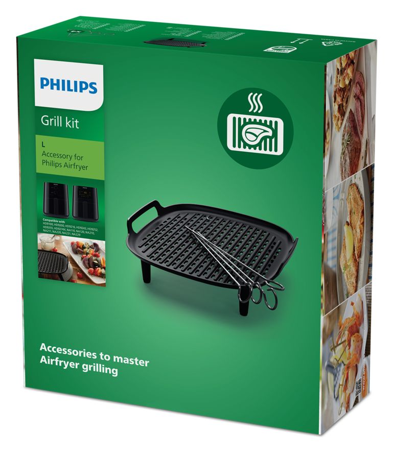 HD9926/00  Grillboden & -Spieße für Airfryer 3,2 und 4,2 Liter 