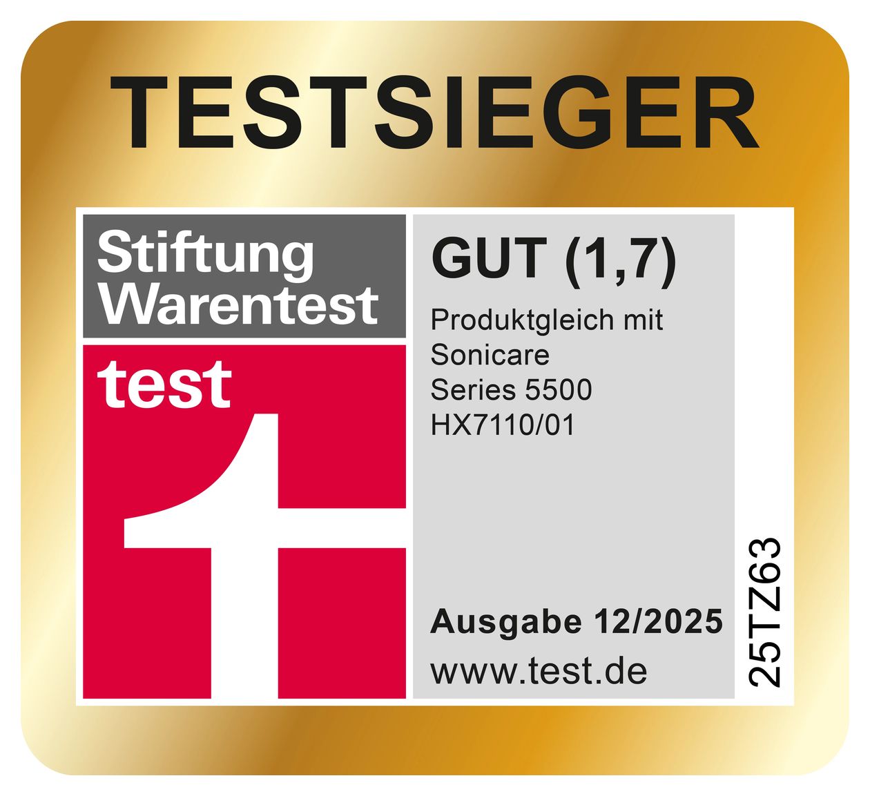 HX7119/02 Sonicare 5500 Wiederaufladbare Schall-Zahnbürste für Erwachsene 504 h  (Schwarz, Weiß) 