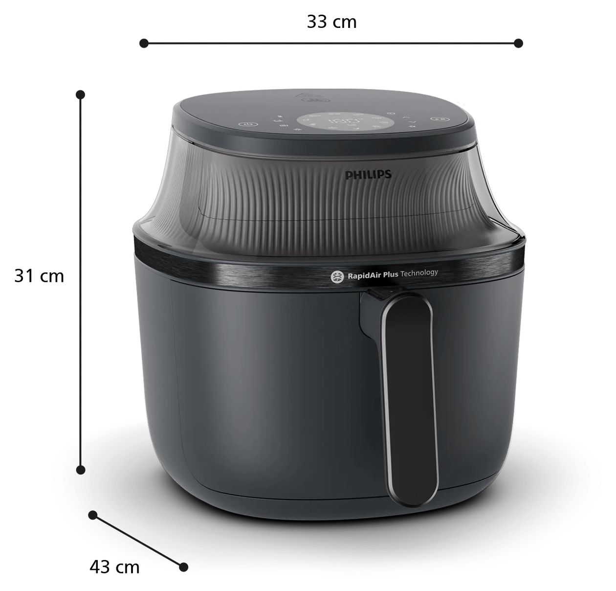 Series 3000 NA330/00 Heißluftfritteuse 6,2 l 1700 W  (Schwarz) 