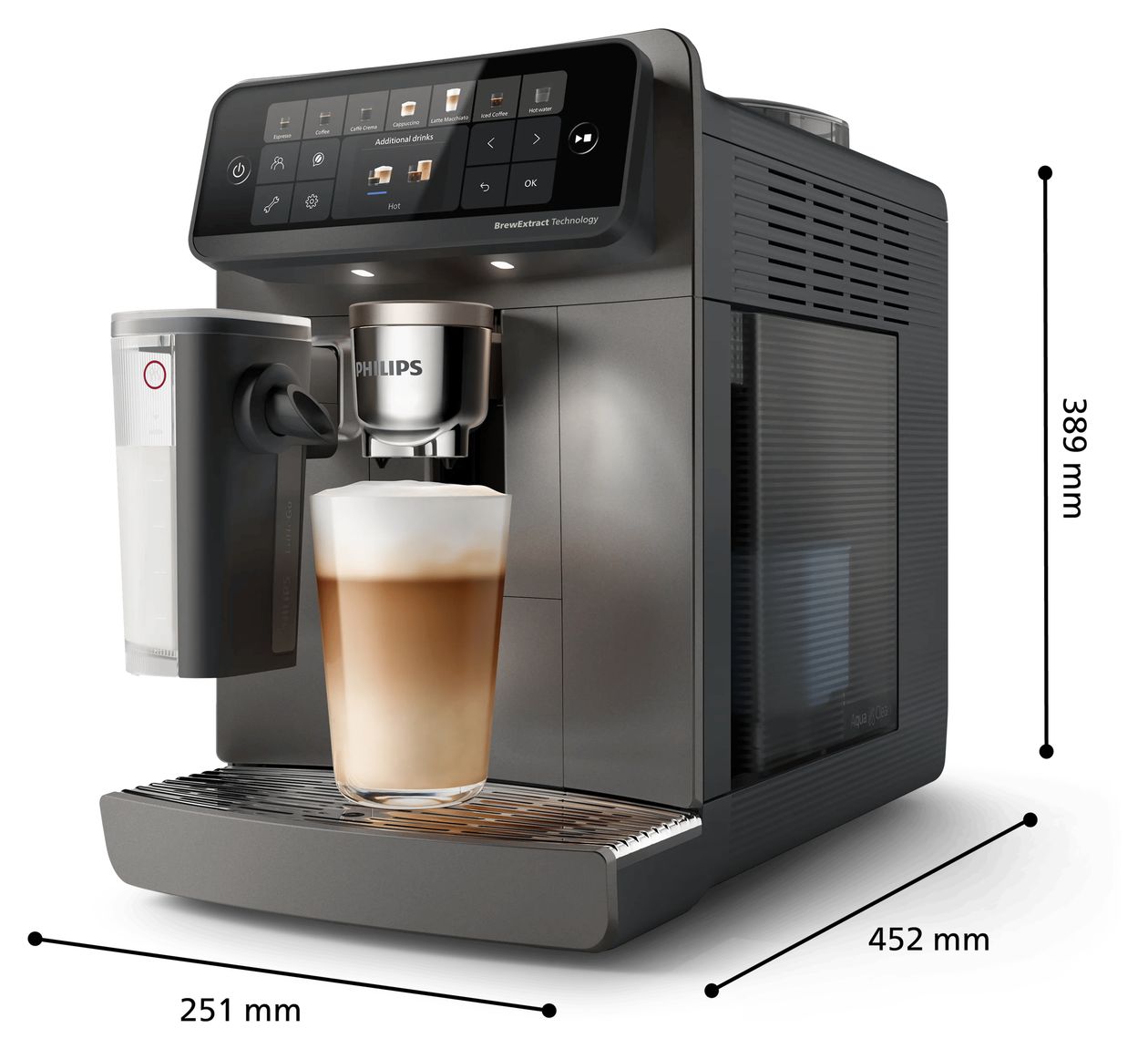 Series 6000 EP6551/91 LatteGo Pro Aromis Kaffeevollautomat 15 bar 1,9 l 275 g (Cashmere Grey) 