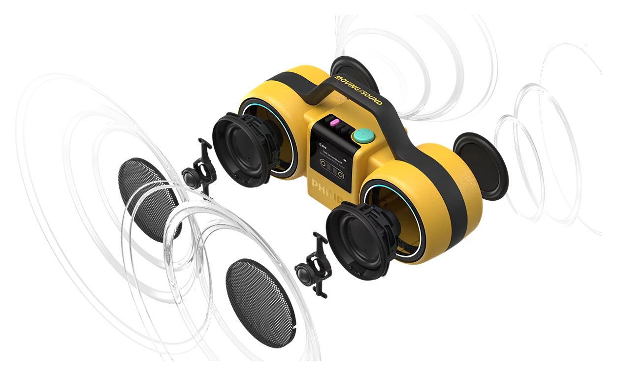 TAMS60 The Roller 60 W Bluetooth Lautsprecher IP67 Laufzeit bis 24 h  (Gelb) 