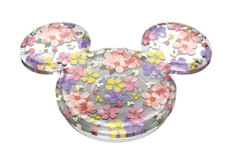 Earridescent Mickey Cascading Flowers Fingerring (Durchscheinend, Mehrfarbig) 
