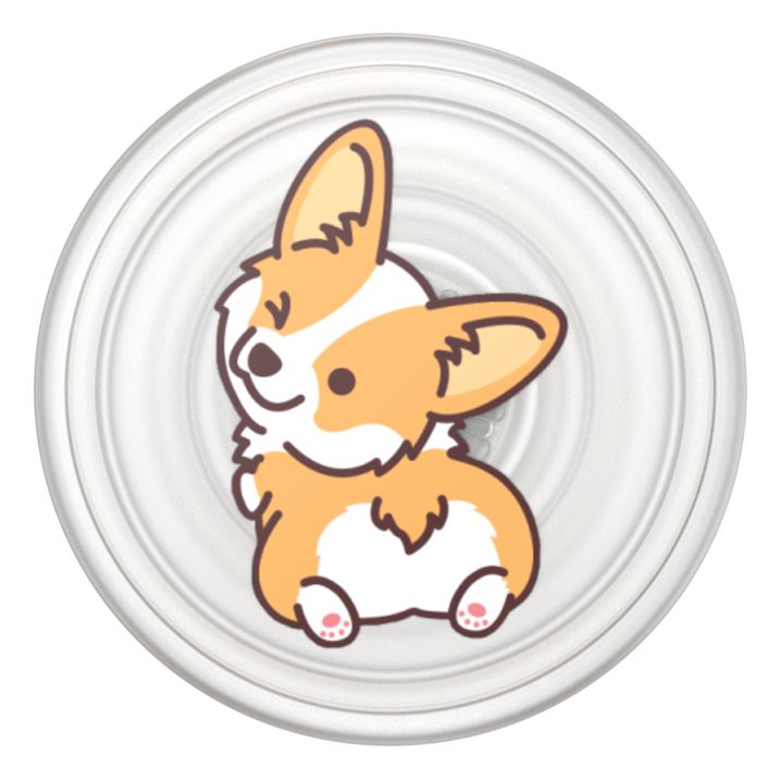 PlantCore Cheeky Corgi Fingerring für Jede Marke (Schwarz, Orange, Durchscheinend, Weiß) 