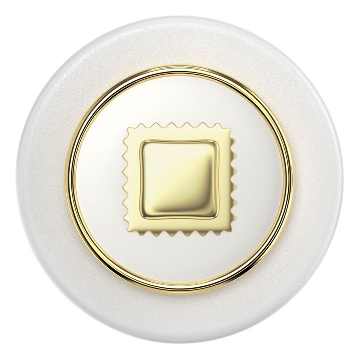 PopGrip Enamel Raviolo Fingerring (Gold, Transparent, Weiß) 