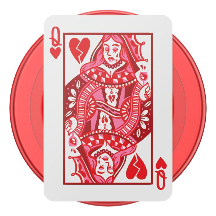 PopGrip Heartbreaker Queen Fingerring  (Rot, Weiß) 