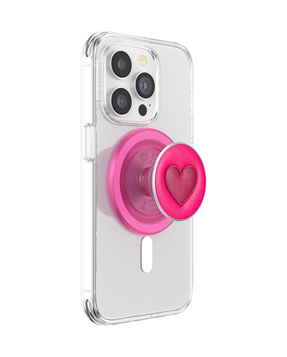 PopGrip MagSafe Stitched Sweet Heart Fingerring  (Pink) 