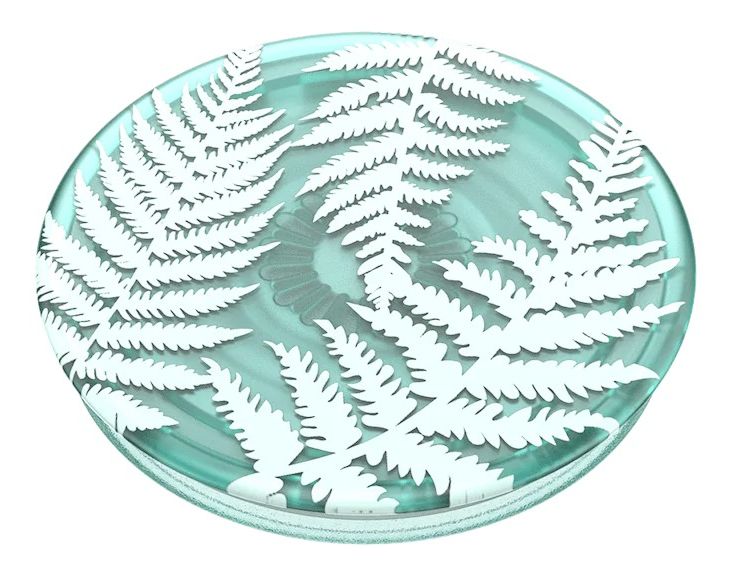 PopGrip PlantCore Fern Fingerring für Jede Marke (Durchscheinend, Mehrfarbig) 