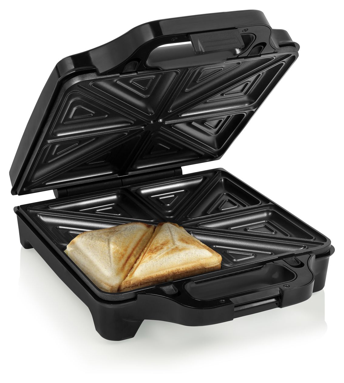 127006 Supreme XXL Sandwichmaker 1600 W für 4 Sandwiches  (Schwarz, Edelstahl) 