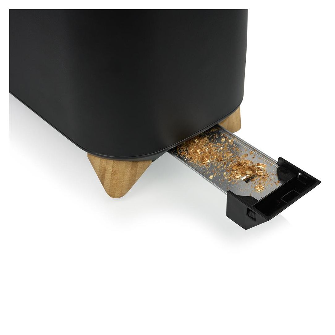 142361 Pure Toaster 1000 W 2 Scheibe(n) 6 Stufen (Schwarz, Silber, Holz) 