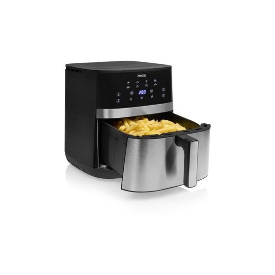 182474 DualHeat Airfryer Heißluftfritteuse 7 l 2300 W  (Schwarz, Edelstahl) 