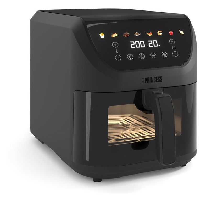 182476 SlimFry Airfryer Heißluftfritteuse 8 l 2000 W  (Schwarz) 