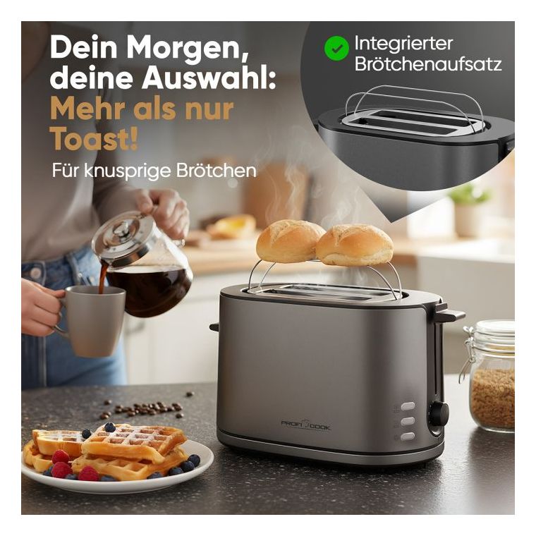 PC-TA1291 Toaster 950 W 2 Scheibe(n)  (Anthrazit) 