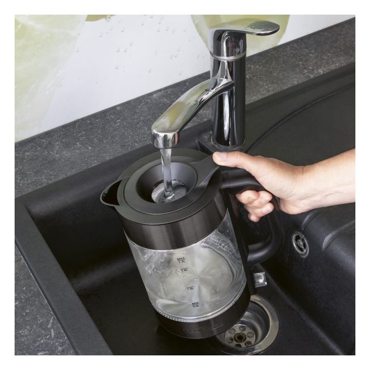 PC-WKS1322G 1,7 l Wasserkocher 2200 W (Schwarz, Transparent) 