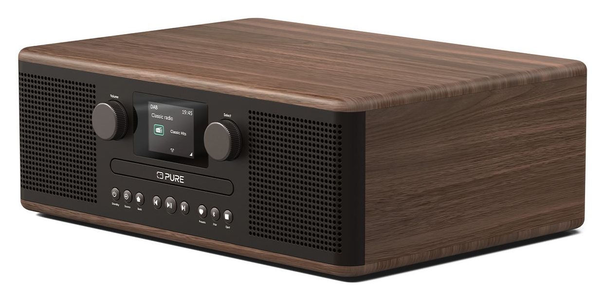Classic C-D6 Bluetooth DAB, DAB+, FM Radio Tragbar  (Schwarz, Walnuss) 