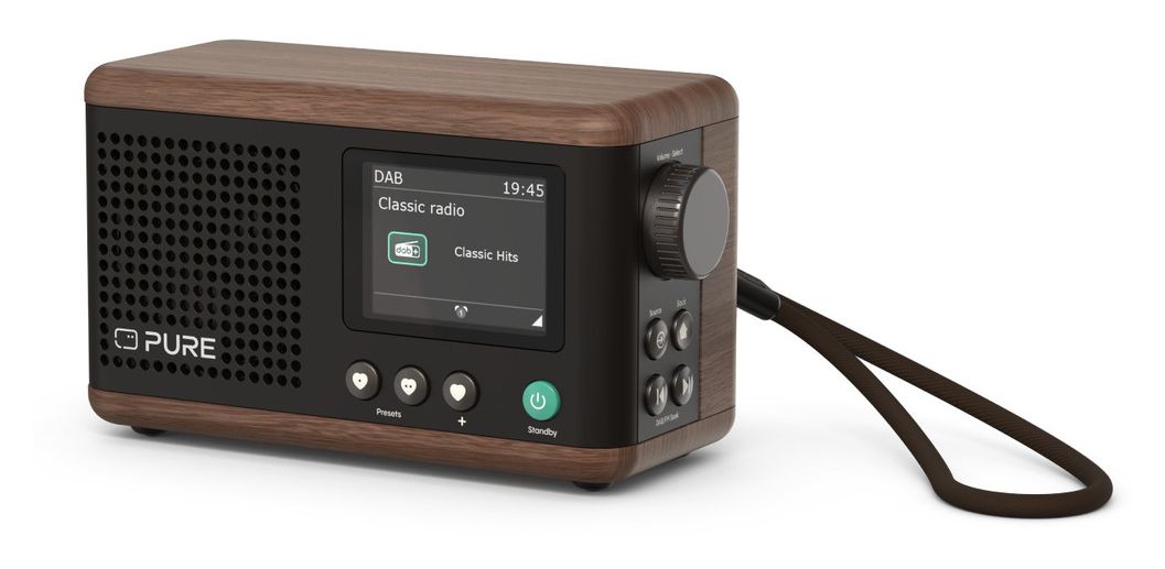 Classic Mini Bluetooth DAB+, FM Radio Tragbar  (Cremefarben, Holz) 