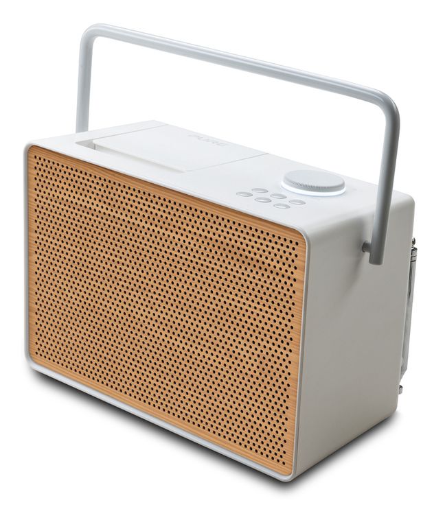 Evoke Play Wood Edition Bluetooth DAB, DAB+, FM Radio Tragbar  (Braun, Weiß) 