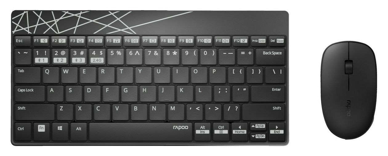 8000M Universal Tastatur Bluetooth 2.4 GHz  (Schwarz) 