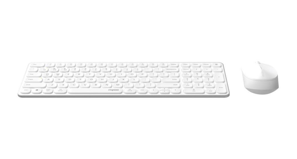 9710M Büro Tastatur RF Wireless + Bluetooth 2.4 GHz  (Weiß) 