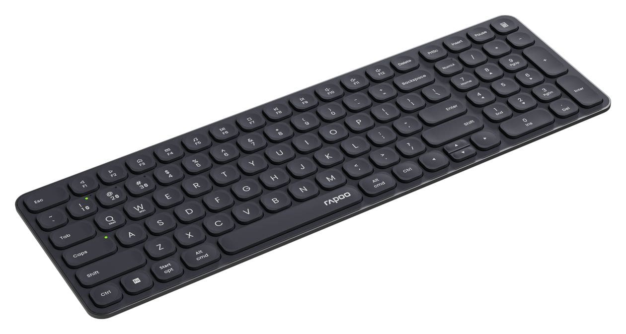 E9310M Büro Tastatur RF Wireless + Bluetooth 2.4 GHz  (Schwarz) 