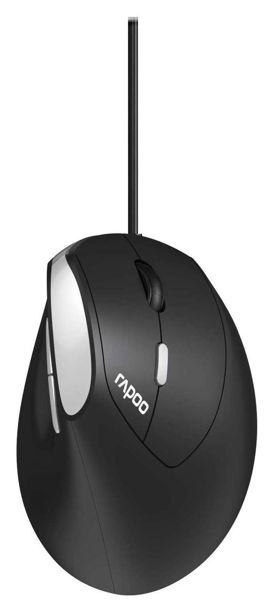 EV200 1600 DPI Büro Maus Optisch  (Schwarz, Silber) 