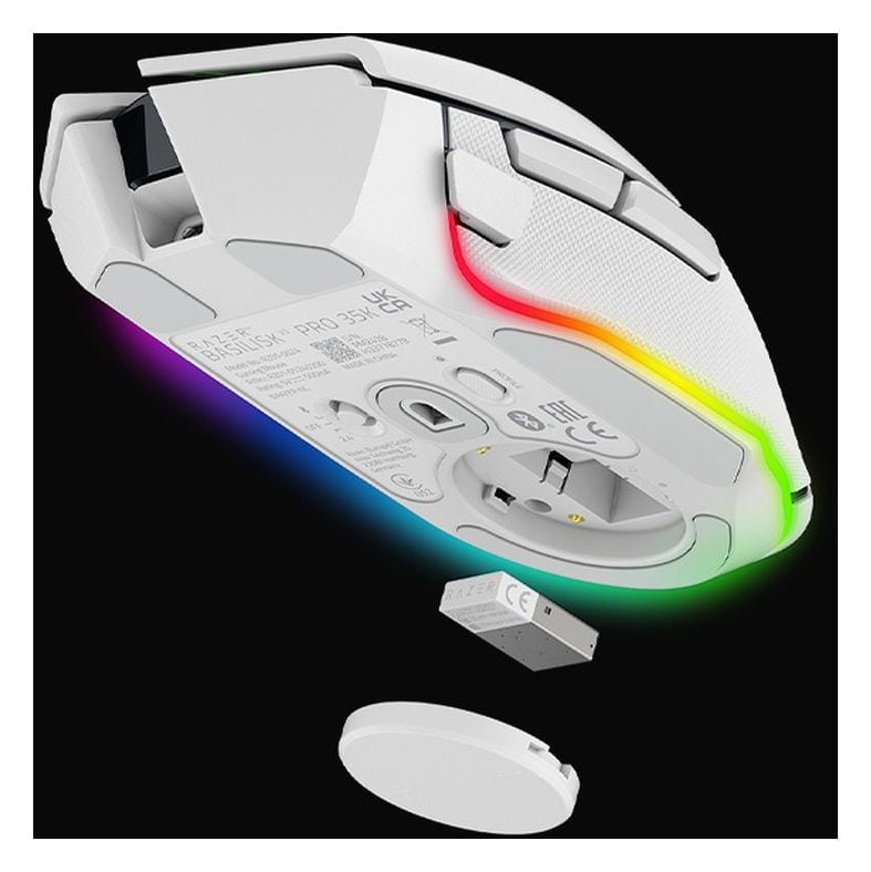 Basilisk V3 Pro 35000 DPI Gaming Maus Optisch  (Weiß) 