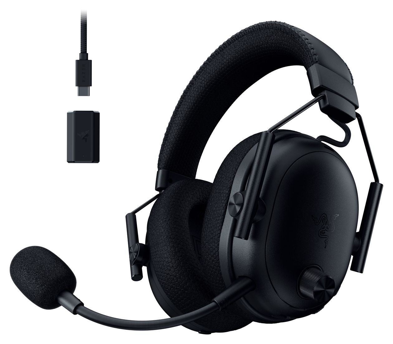 BlackShark V3 Pro Over Ear Bluetooth Kopfhörer kabelgebunden&kabellos 70 h Laufzeit USB Typ-C  (Schwarz) 