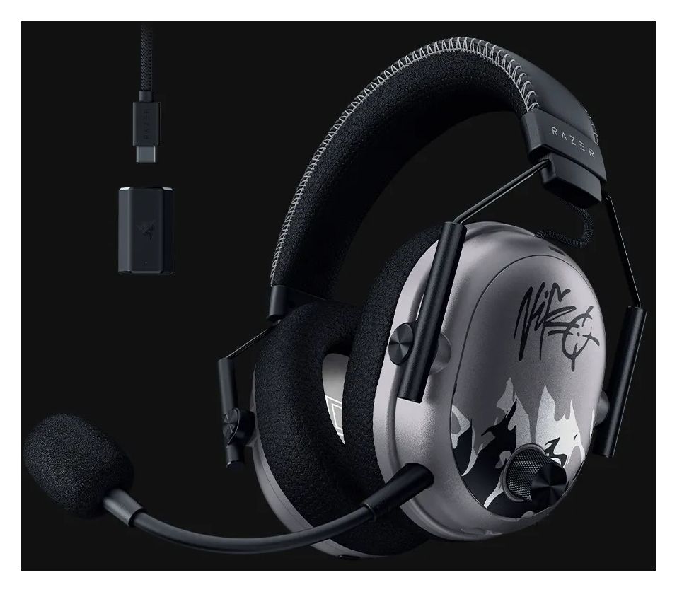 Blackshark V3 Pro Niko Edition Over Ear Bluetooth Kopfhörer kabelgebunden&kabellos USB Typ-C  (Grau) 