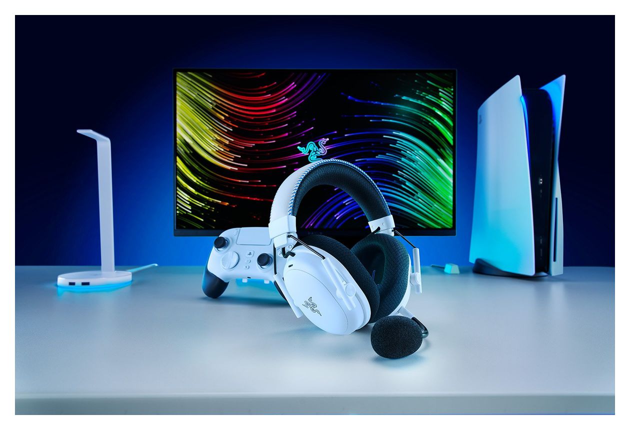 BlackShark V3 Pro PlayStation Over Ear Bluetooth Kopfhörer kabelgebunden&kabellos 48 h Laufzeit USB Typ-A  (Weiß) 