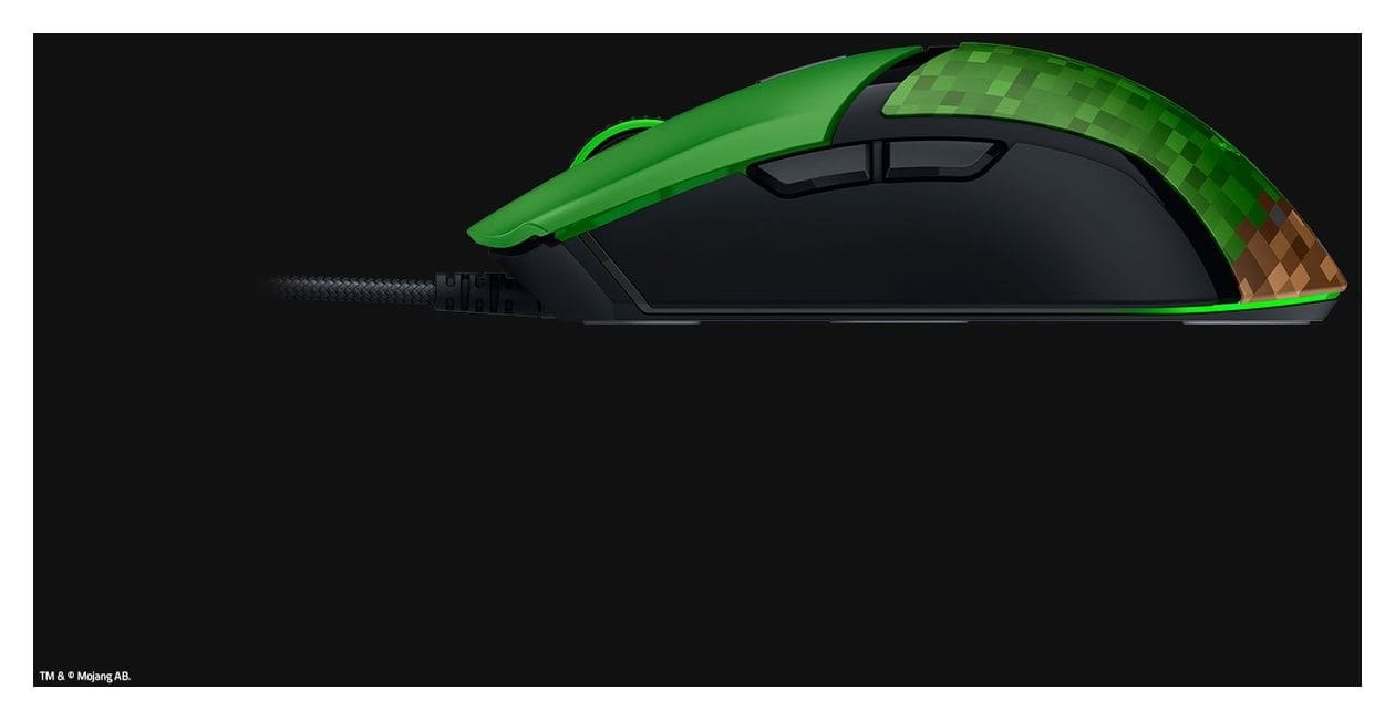 Cobra 8500 DPI Gaming Maus Optisch  (Schwarz, Grün) 
