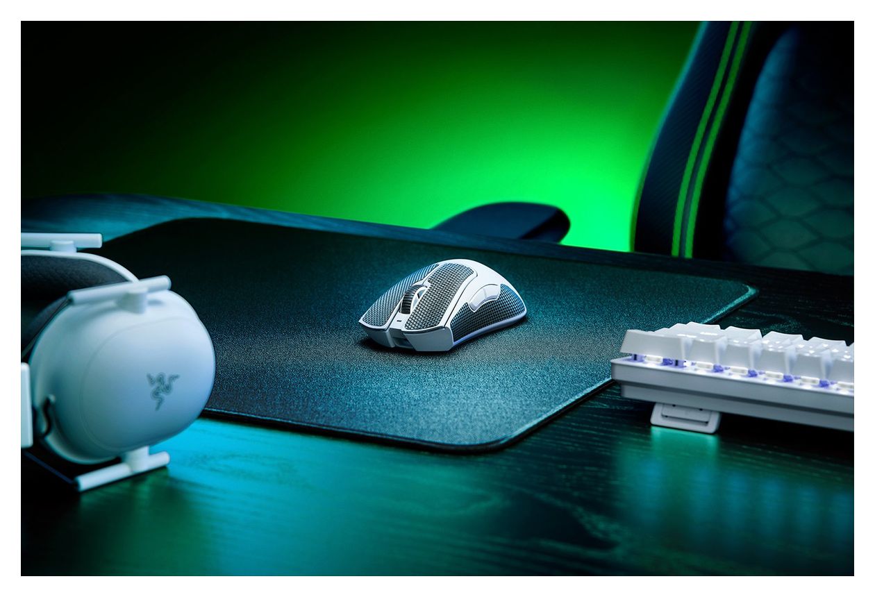 DeathAdder V3 Pro 30000 DPI Gaming Maus Optisch  (Weiß) 