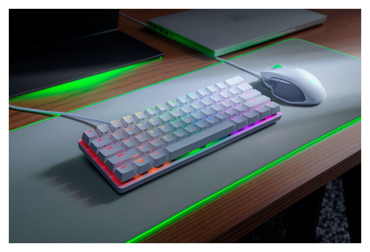 Huntsman Mini RGB-LED Gaming Tastatur USB  (Weiß) 