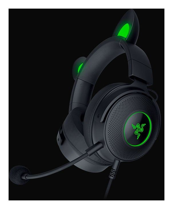 Kraken Kitty V2 Pro Over Ear Kopfhörer Kabelgebunden USB Typ-A  (Schwarz) 