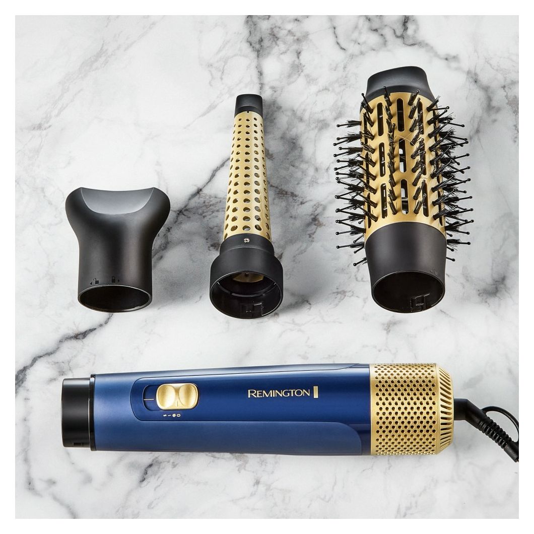 AS5805 Sapphire Luxe Warmluftbürste 1000 W  (Blau, Champagner) 