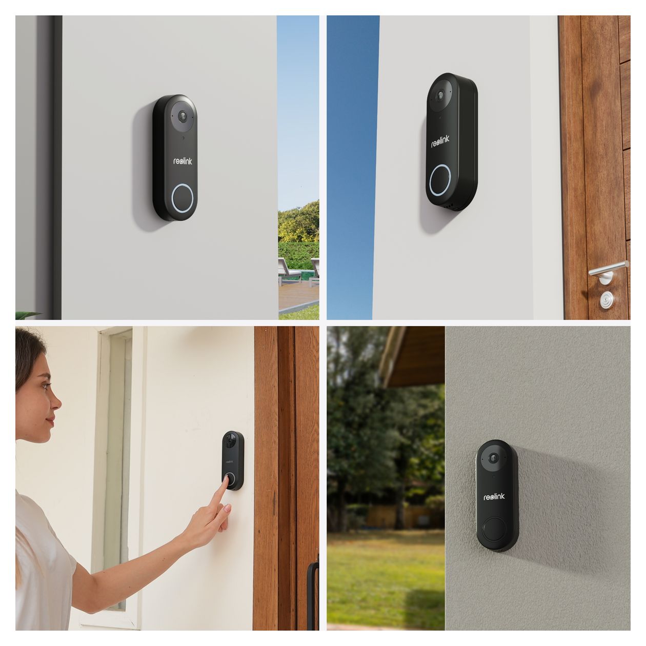 D340W Video Türklingel  Wlan  (Schwarz, Weiß) 