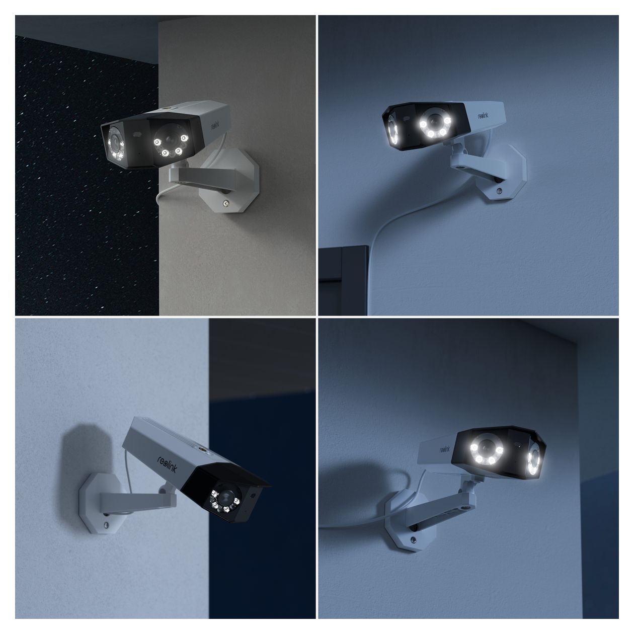 Duo Series P730 4608 x 1728 Pixel IP-Sicherheitskamera IP66 Außen Nachtsicht  (Weiß, Schwarz) 