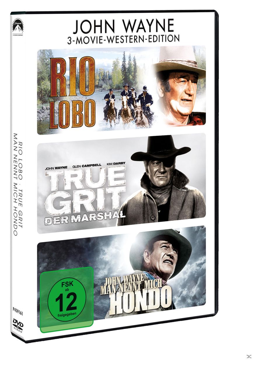 Rio Lobo, True Grit - Der Marshal, Man nennt mich Hondo (DVD) 