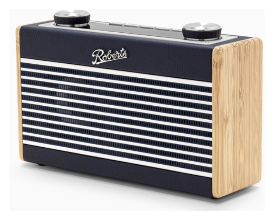 Rambler Uno Bluetooth DAB, DAB+, FM Radio Tragbar  (Bambus, Navy) 