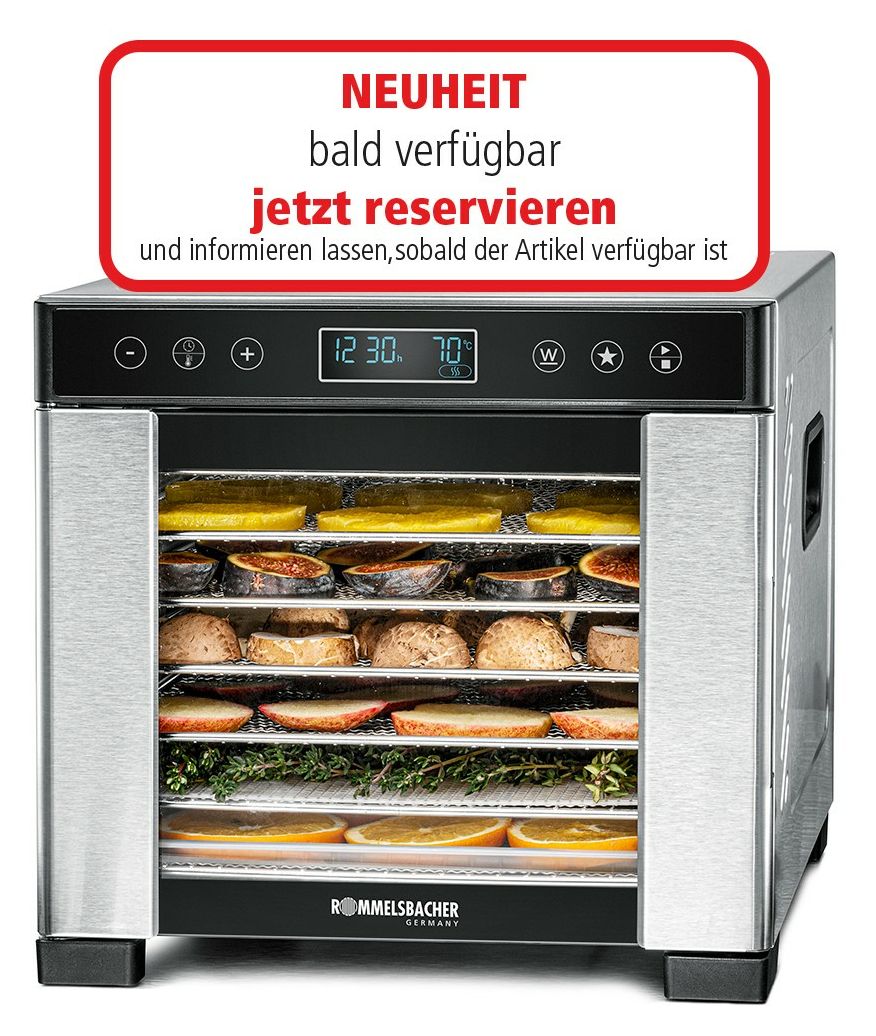 DA650 Dörrautomat 600 W 99 h Maximale Timer-Zeit 7 Dörrgitter 