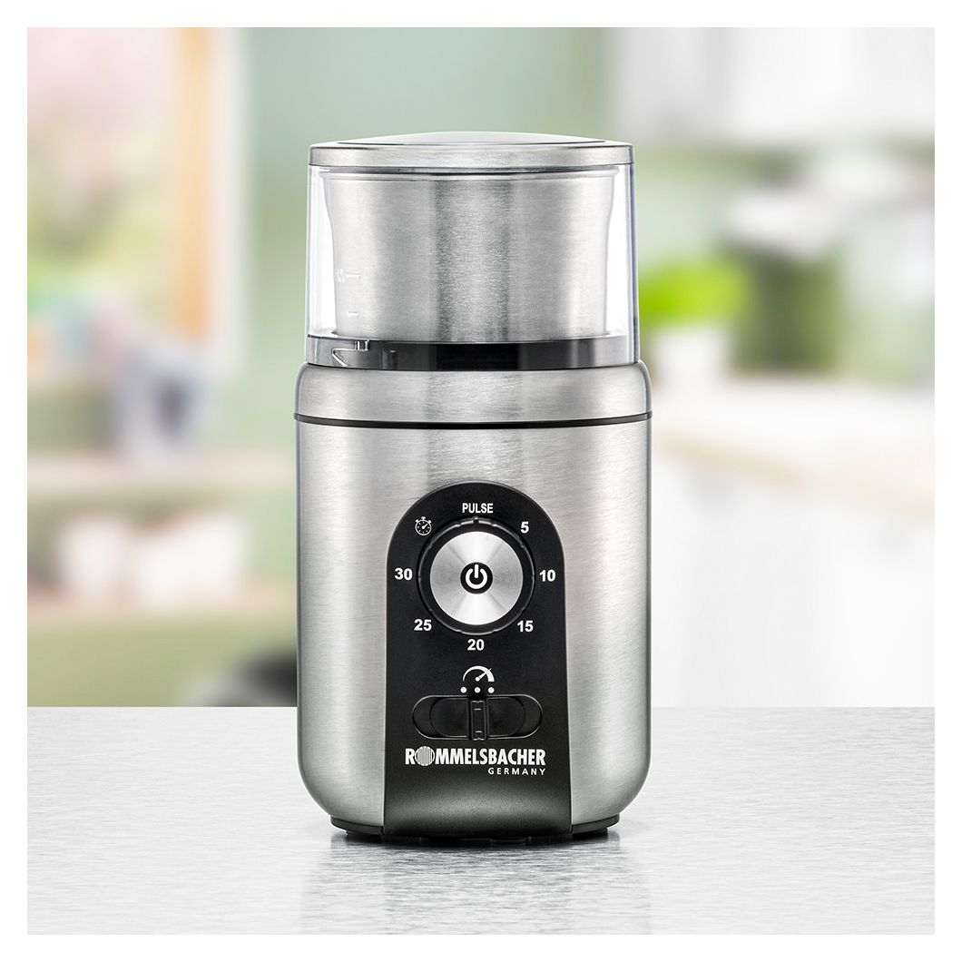 EGK250 Zerkleinerer 200 W Edelstahl Behälter  (Schwarz, Edelstahl) 