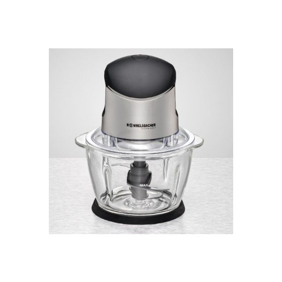 MZ400 Zerkleinerer 400 W 4 Klingen 1 l Glas Behälter  (Schwarz, Edelstahl) 