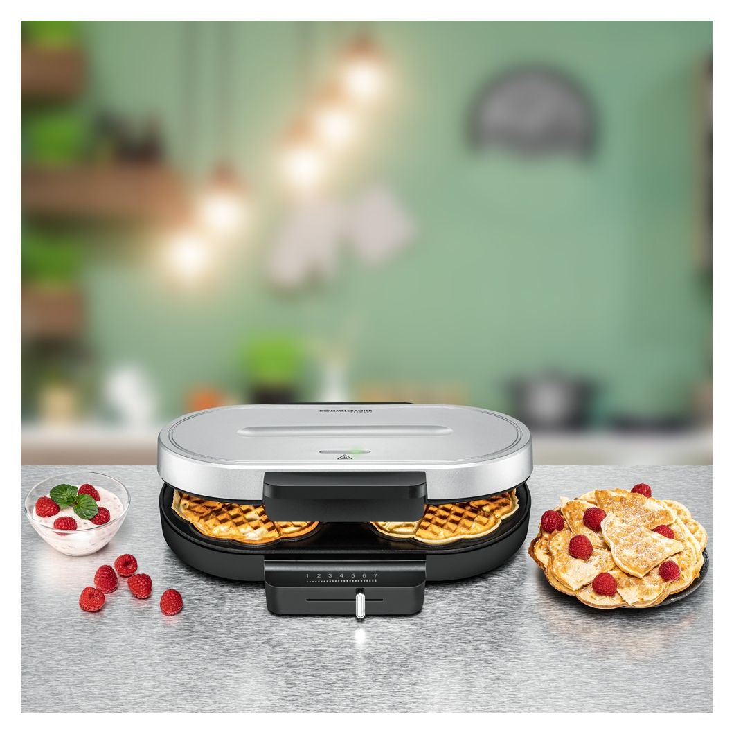 WA1250 Waffeleisen Herz (Form) für 2 Waffel(n) 1250 W 