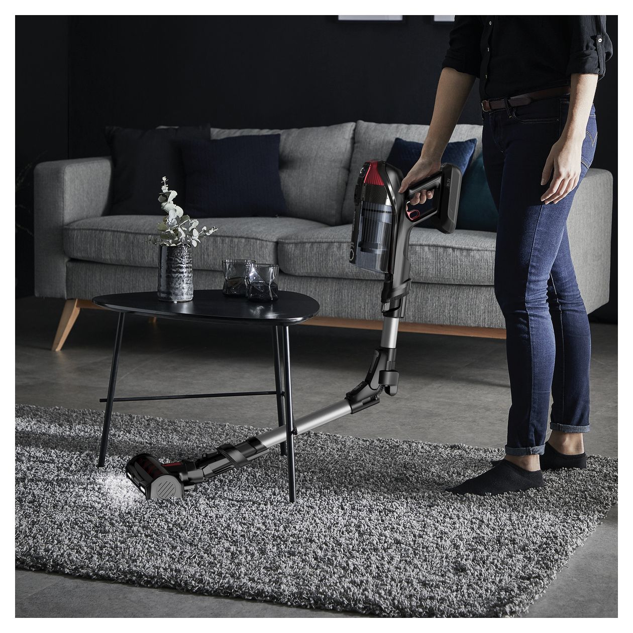 RH98A7 X-Force Flex 12.60 Animal Handstaubsauger Beutellos bis 45 min Laufzeit 25,2 V  (Rot, Grau) 