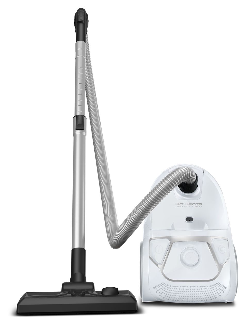 RO3957 Compact Power Parkett Bodenstaubsauger Beutellos 900 W Hygienefilter  (Weiß) 