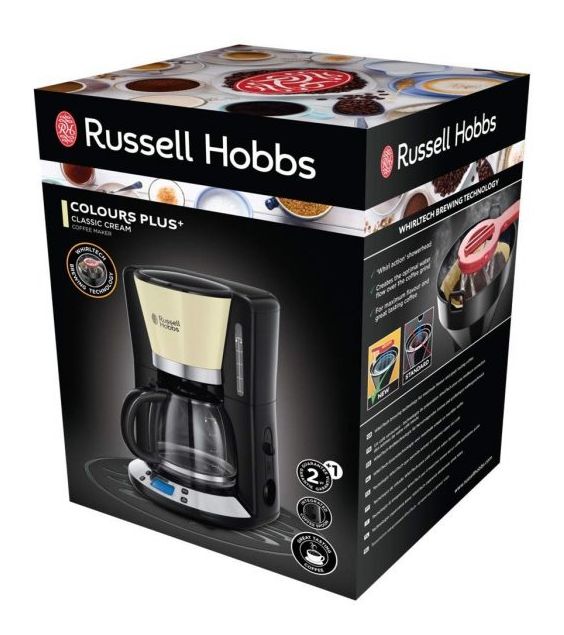 24033-56 Colours Plus+ 10 Tassen Filterkaffeemaschine 1,2 l (Schwarz, Cremefarben) 