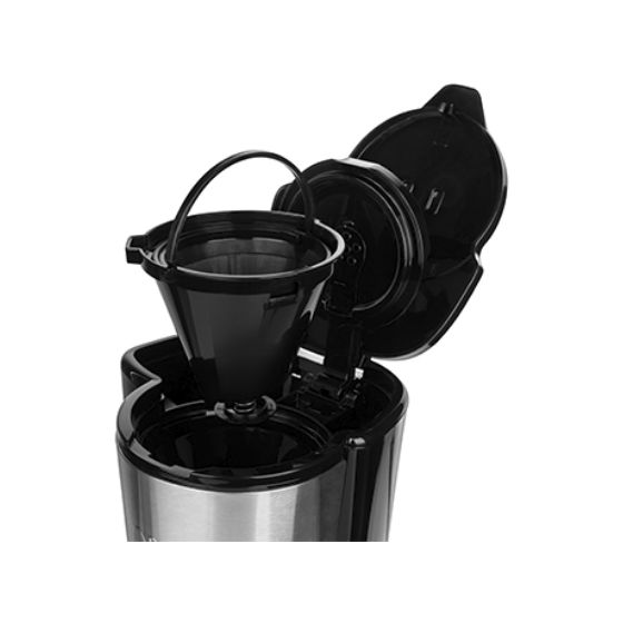 24210-56 Compact Home 5 Tassen Filterkaffeemaschine 0,6 l  (Schwarz, Edelstahl) 