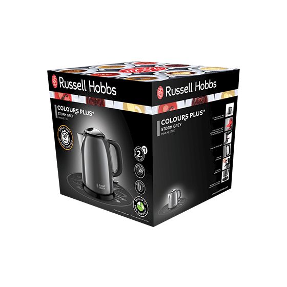 24993-70 Colours Plus+ 1,0 l Wasserkocher  (Schwarz, Grau) 