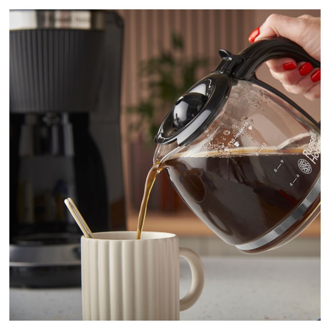 26780-56	Bronte 10 Tassen Filterkaffeemaschine 1,2 l  (Schwarz, Silber) 